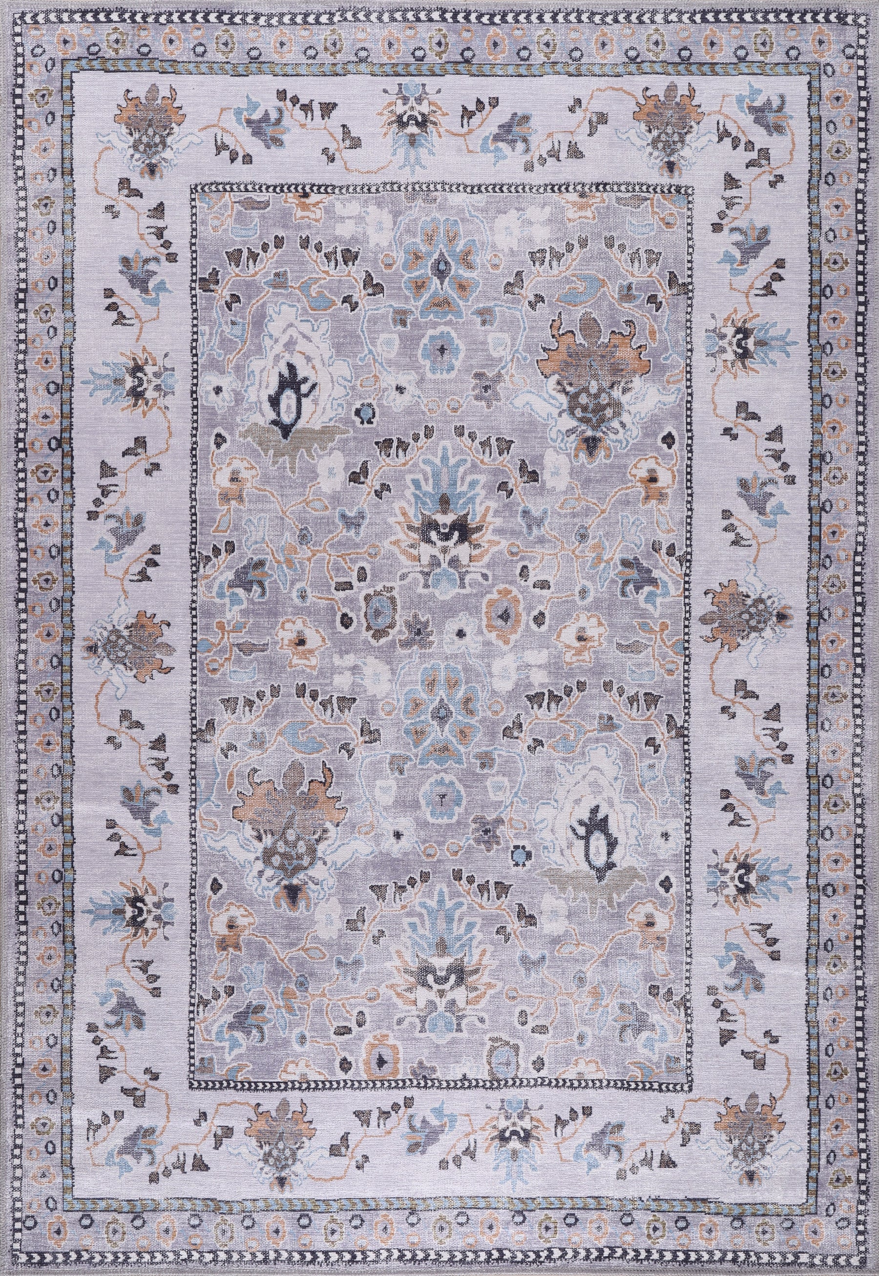 Red Kilim washable rug with medallion design from Netline Home, showcasing vibrant pattern and soft texture.