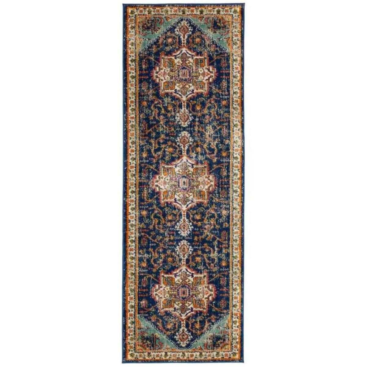 Granada Multicolour Vintage Rug – Emerald