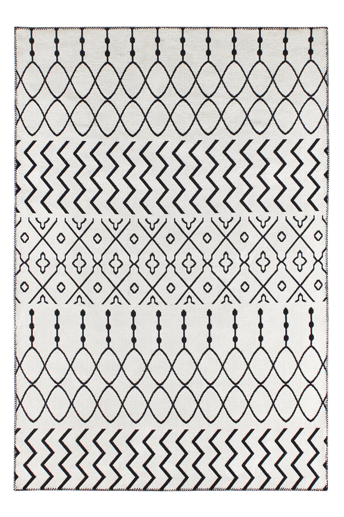 Tapis lavable en machine Netline Home NT201 – BLANC Chenille douce shown in an illustrative room