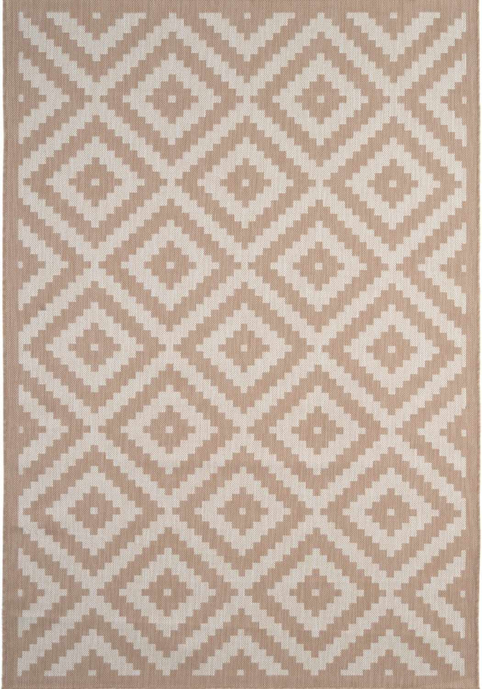 Ecology Outdoor Rug Beige – 100b shown in an illustrative room