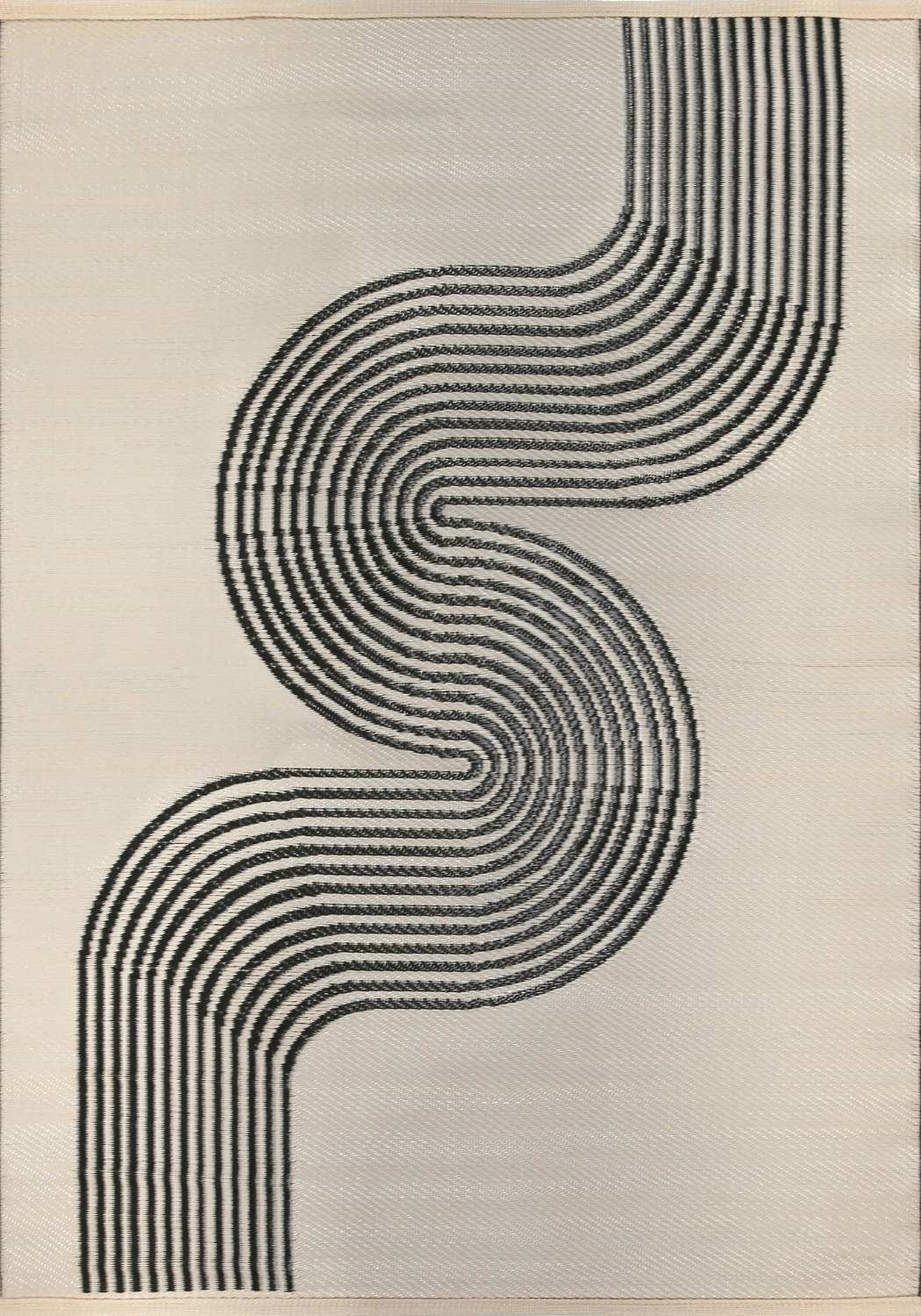 Urban Outdoor Rug Black & Beige – 1010