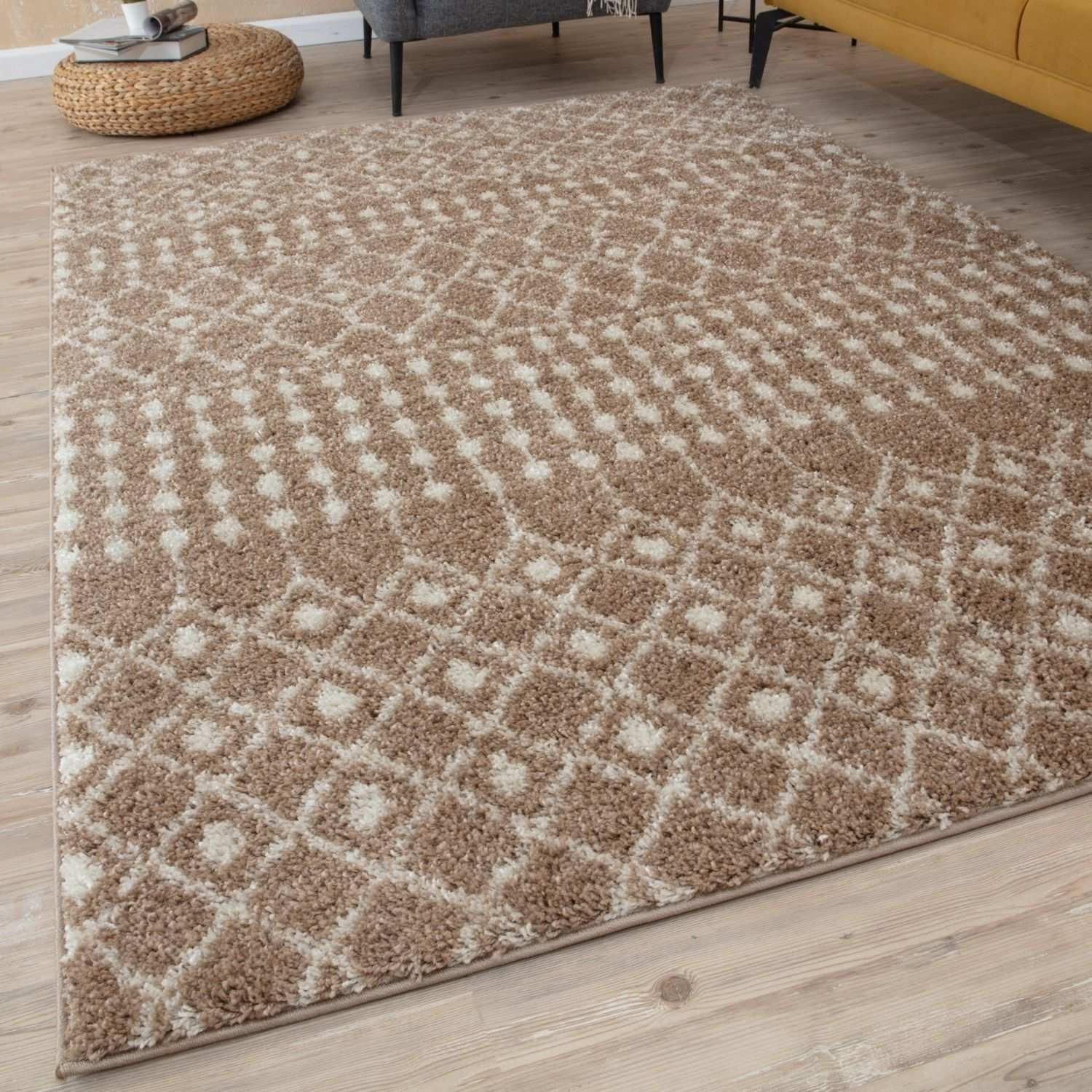 Moroccan Beige Shaggy Rug – 1020
