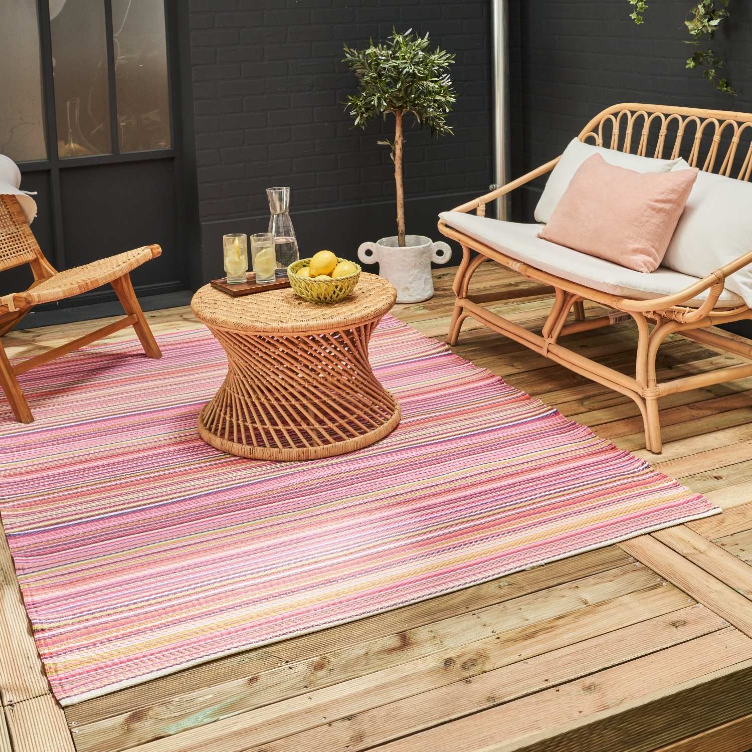 Rainbow Outdoor Rug Pink – 1020