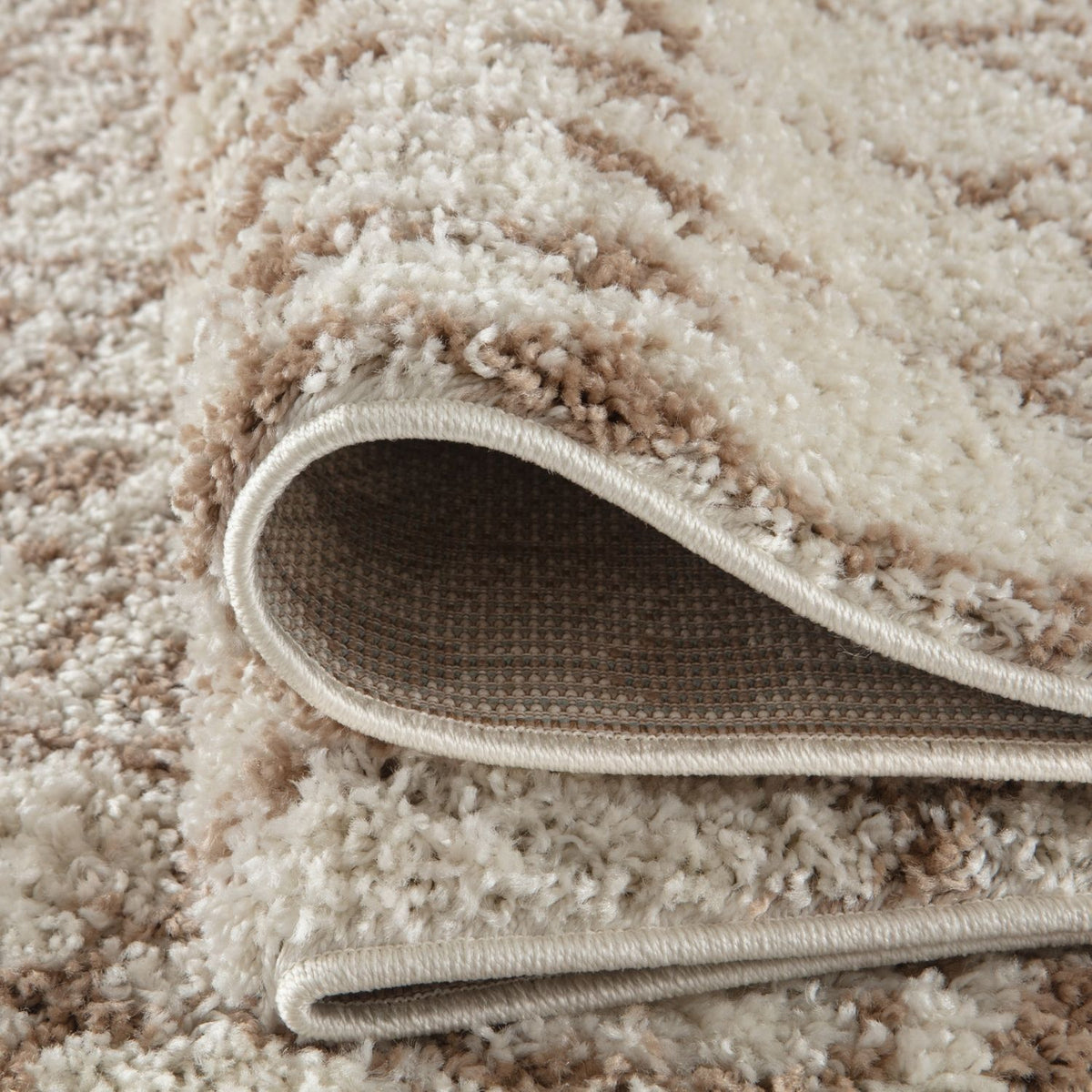 Moroccan Ivory Beige Shaggy Rug – 1030
