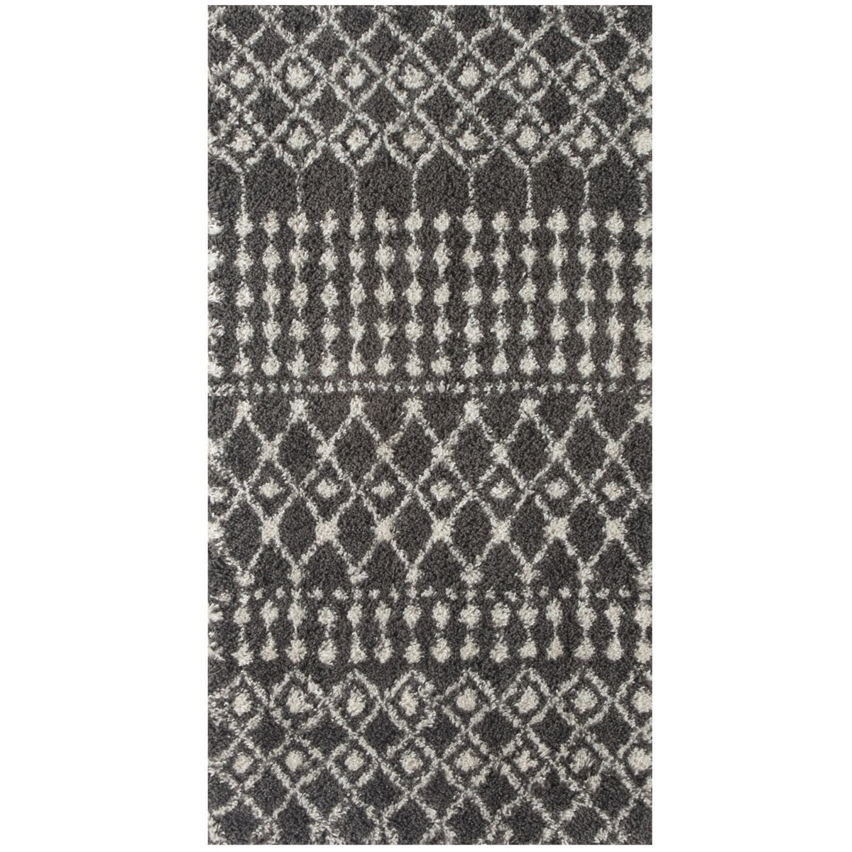 Moroccan Dark Grey Shaggy Rug – 1040