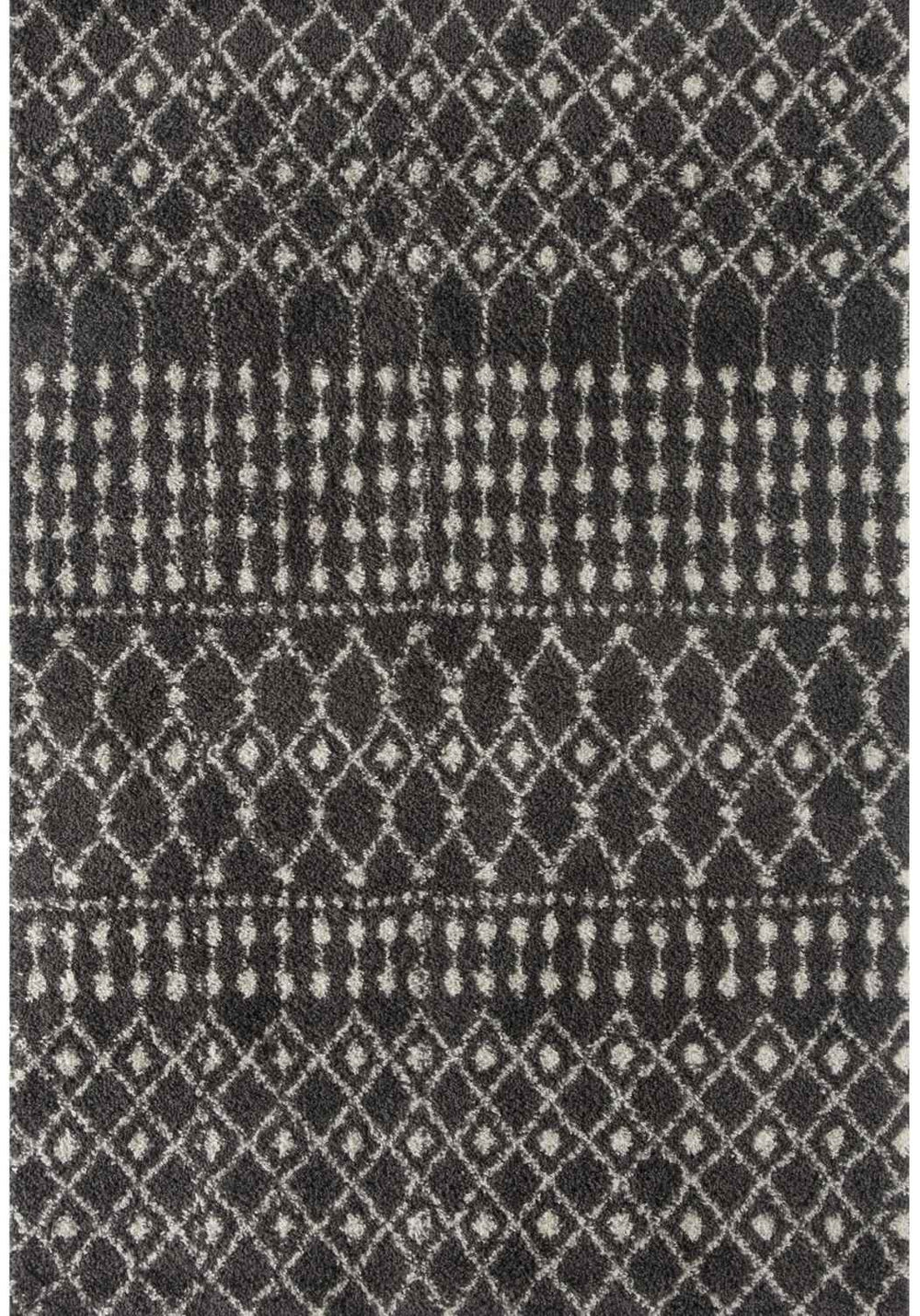 Moroccan Dark Grey Shaggy Rug – 1040
