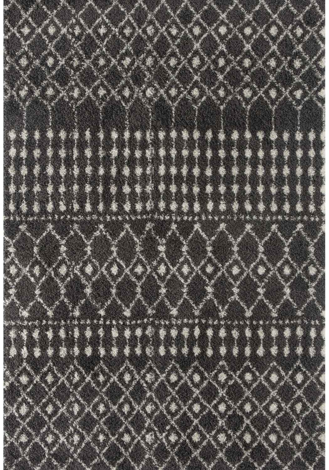Moroccan Dark Grey Shaggy Rug – 1040