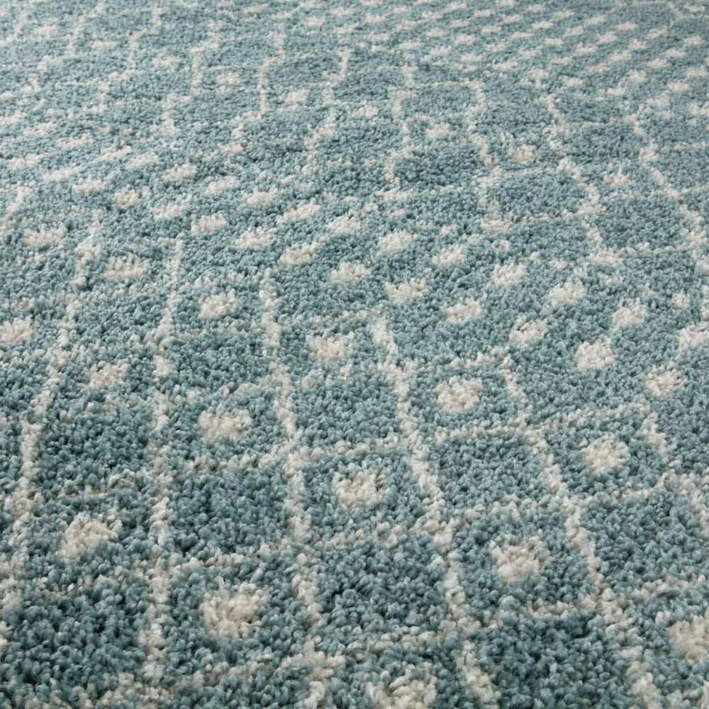 Moroccan Duck Egg Blue Shaggy Rug – 1050