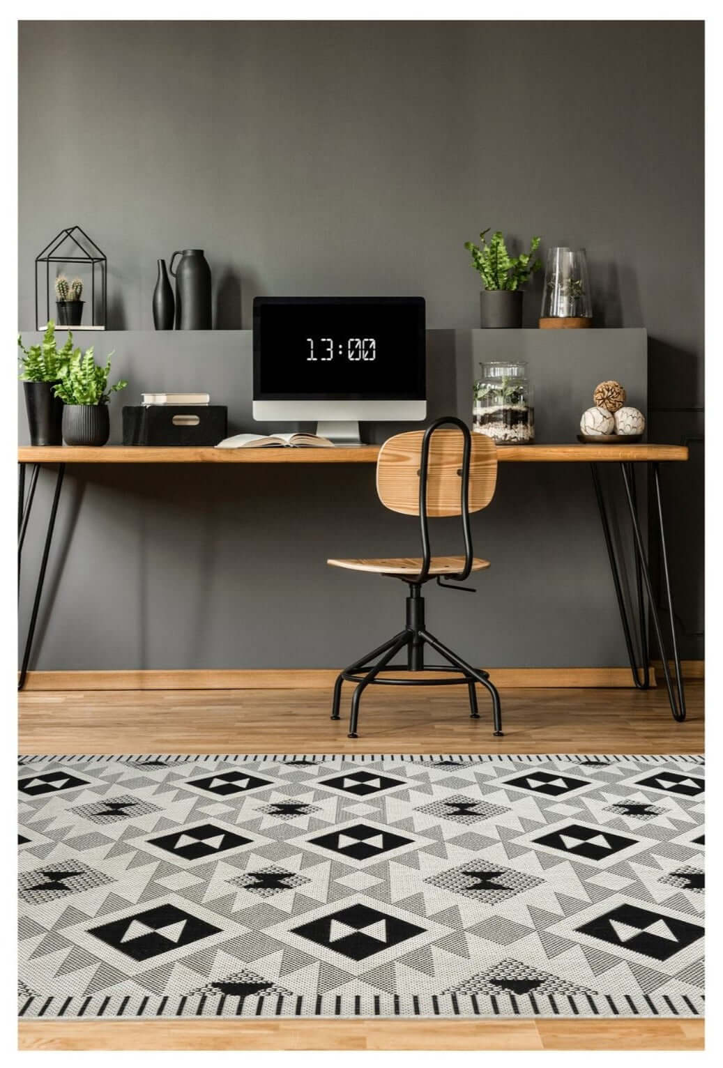 County Geo Chequer Indoor/Outdoor Rug – 11182A