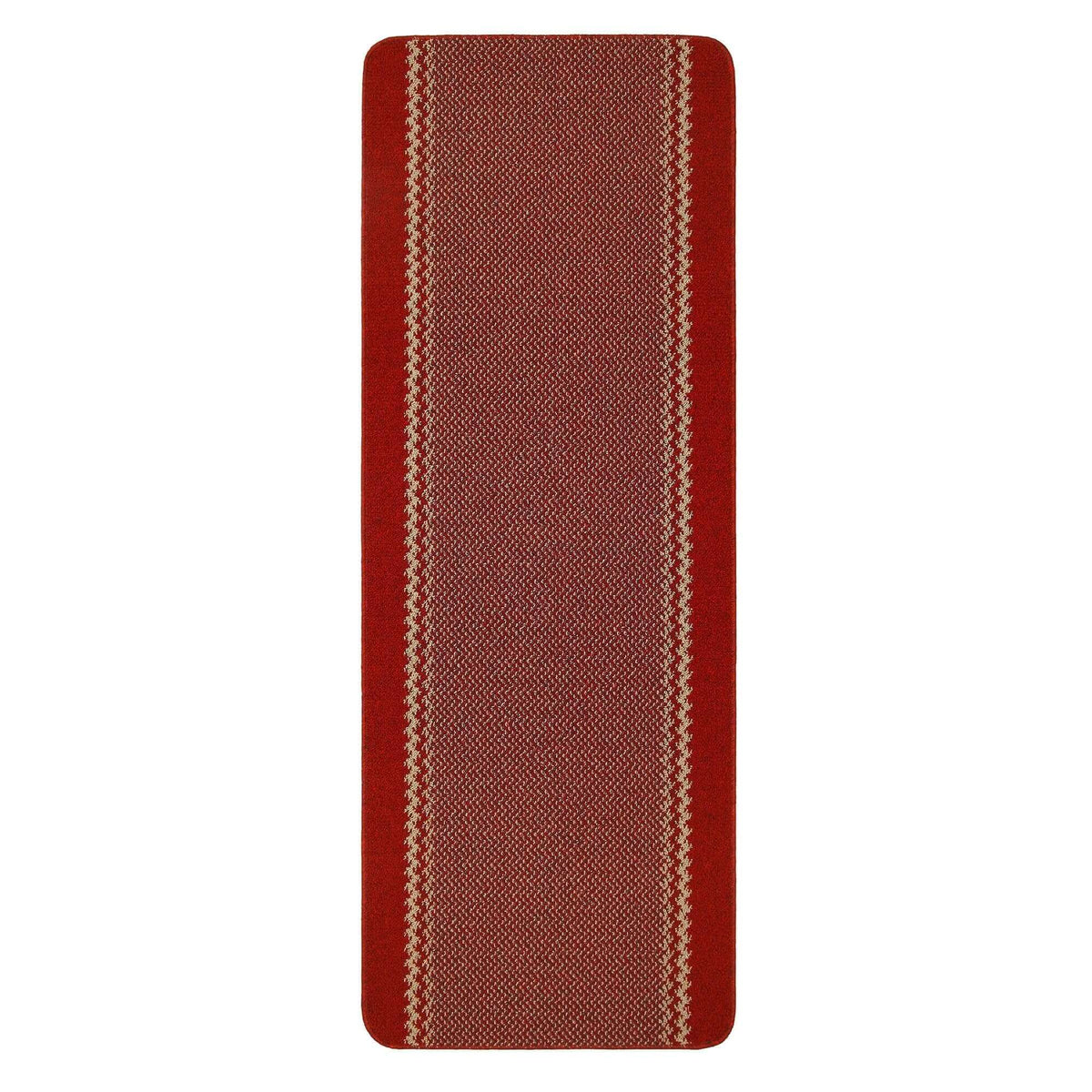 Washable Designer Bordered Red Rug – 116R