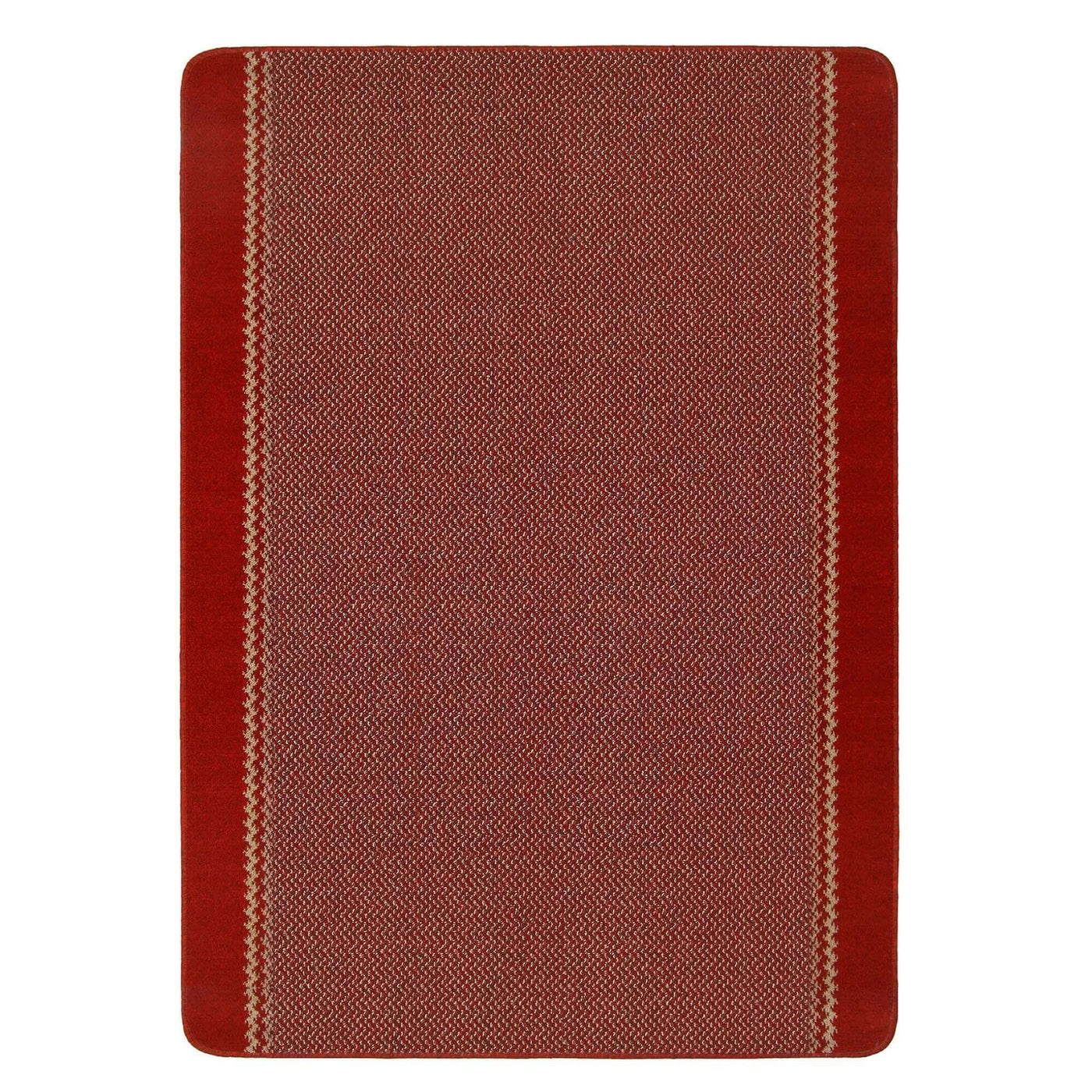 Washable Designer Bordered Red Rug – 116R