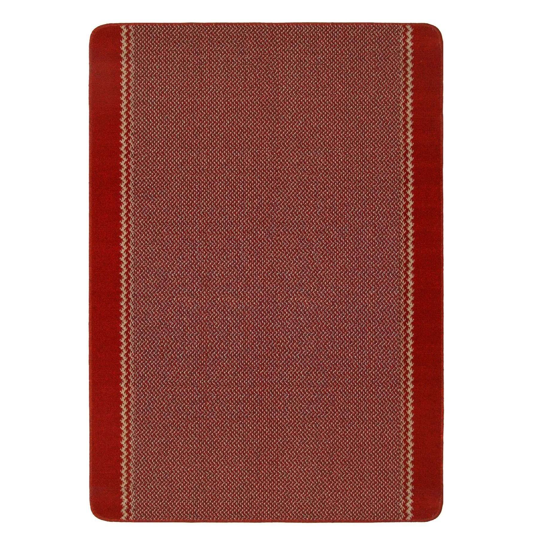 Washable Designer Bordered Red Rug – 116R