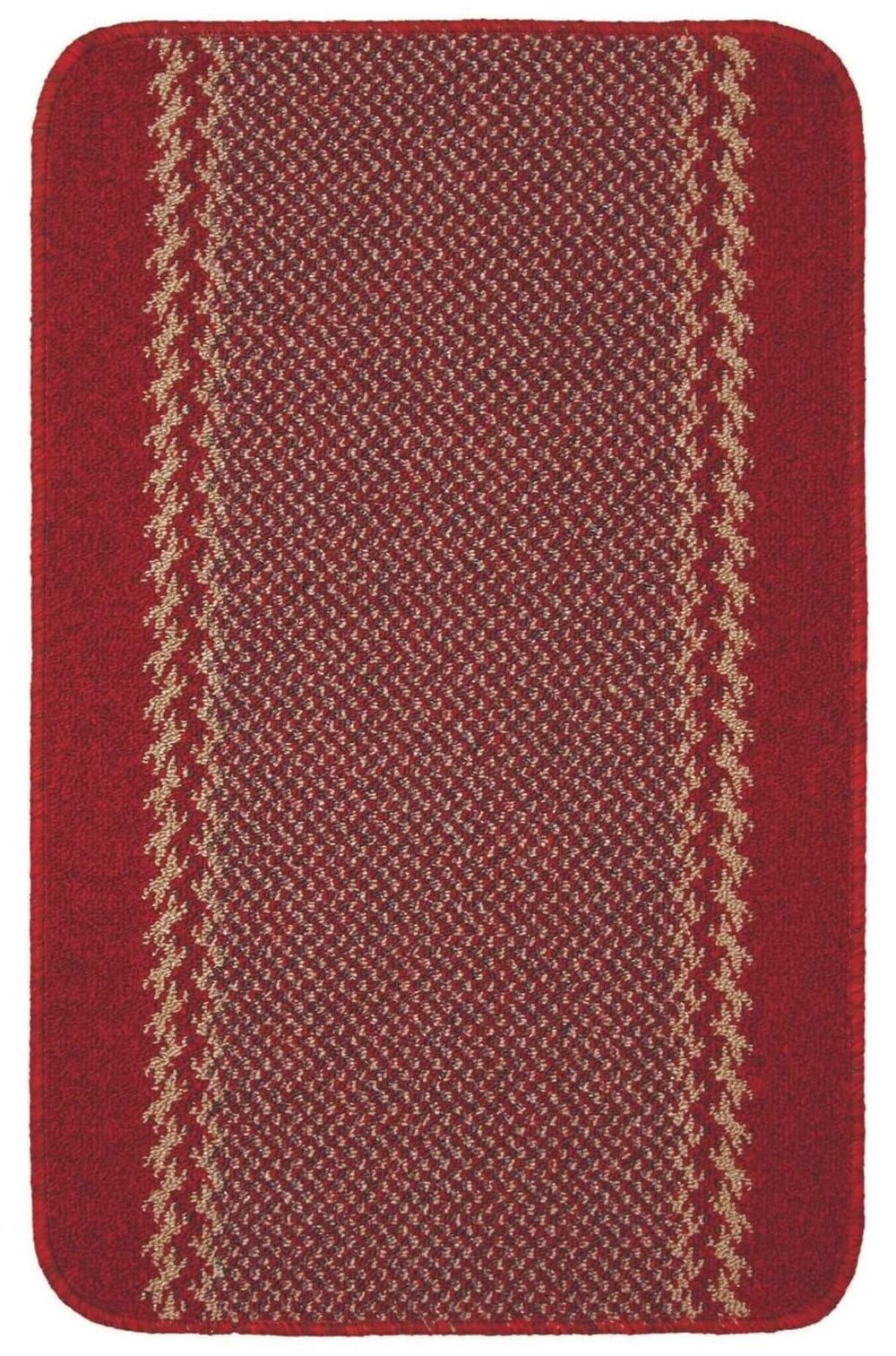 Washable Designer Bordered Red Rug – 116R