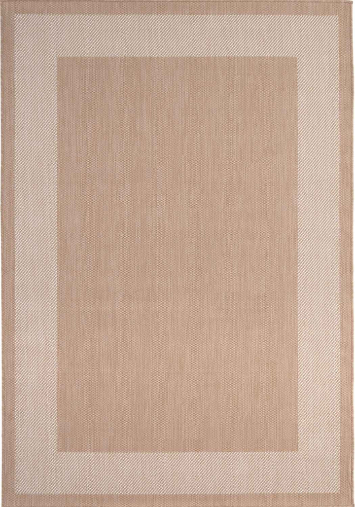 Ecology Outdoor Rug Beige – 200b shown in an illustrative room