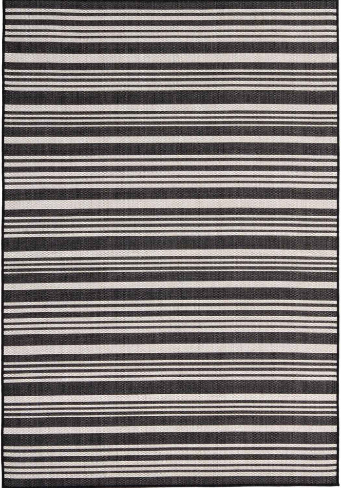 Ecology Outdoor Rug Black – 300bl shown in an illustrative room