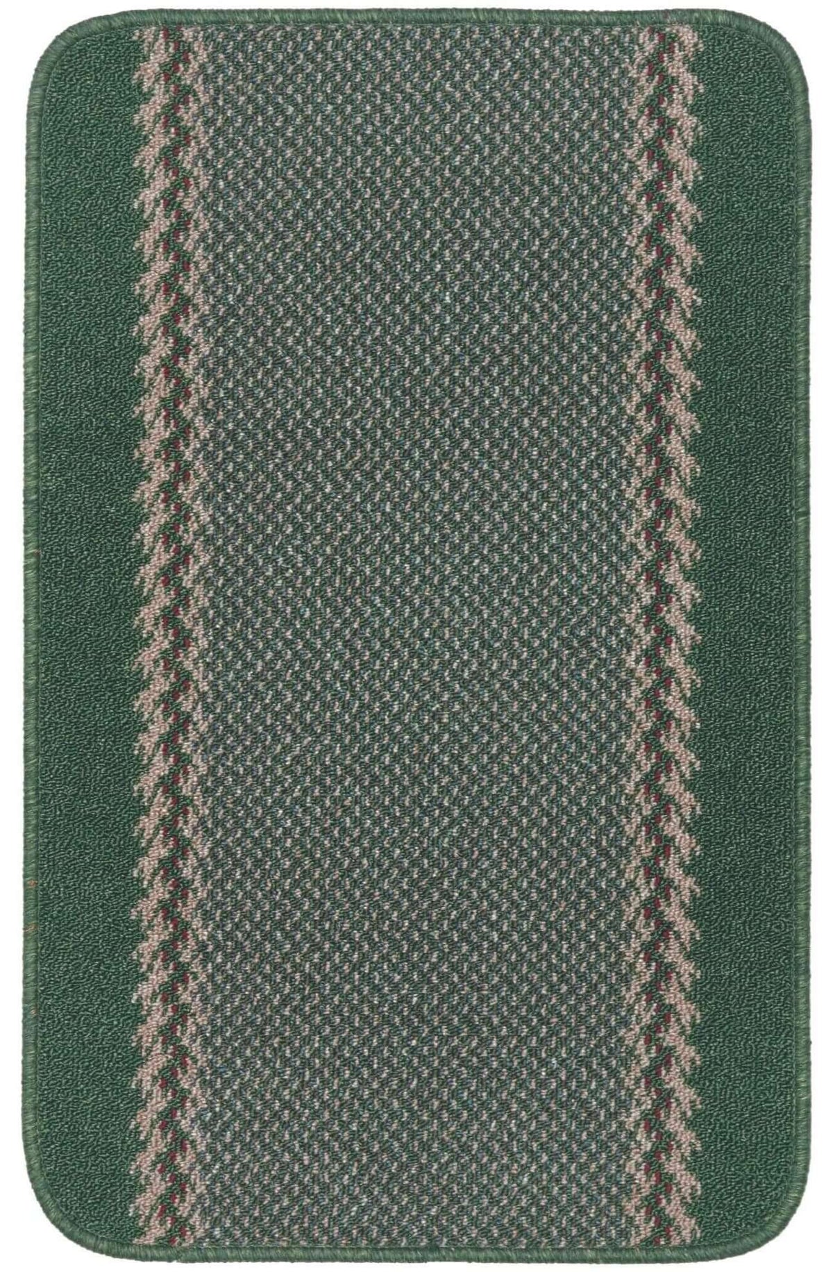Washable Designer Bordered Green Rug – 116Gr