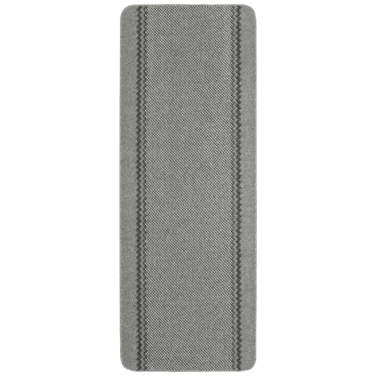 Washable Designer Bordered Grey Rug – 116G
