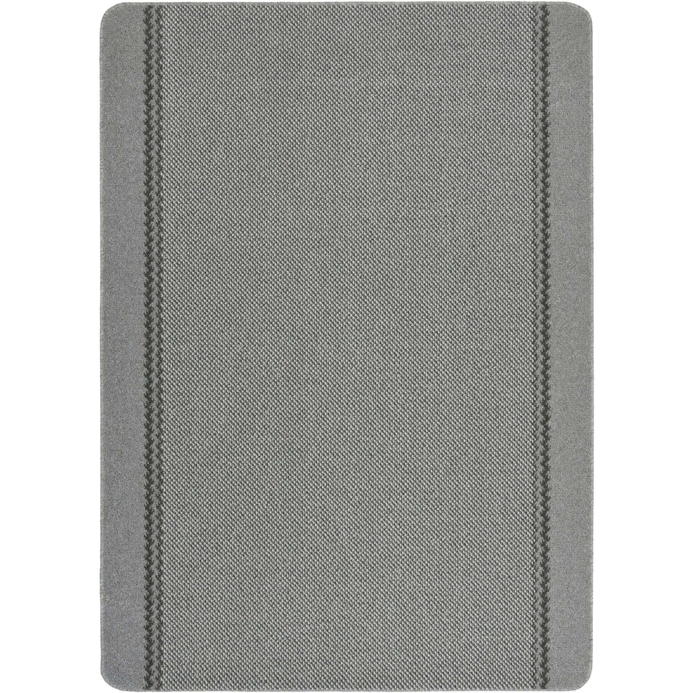 Washable Designer Bordered Grey Rug – 116G
