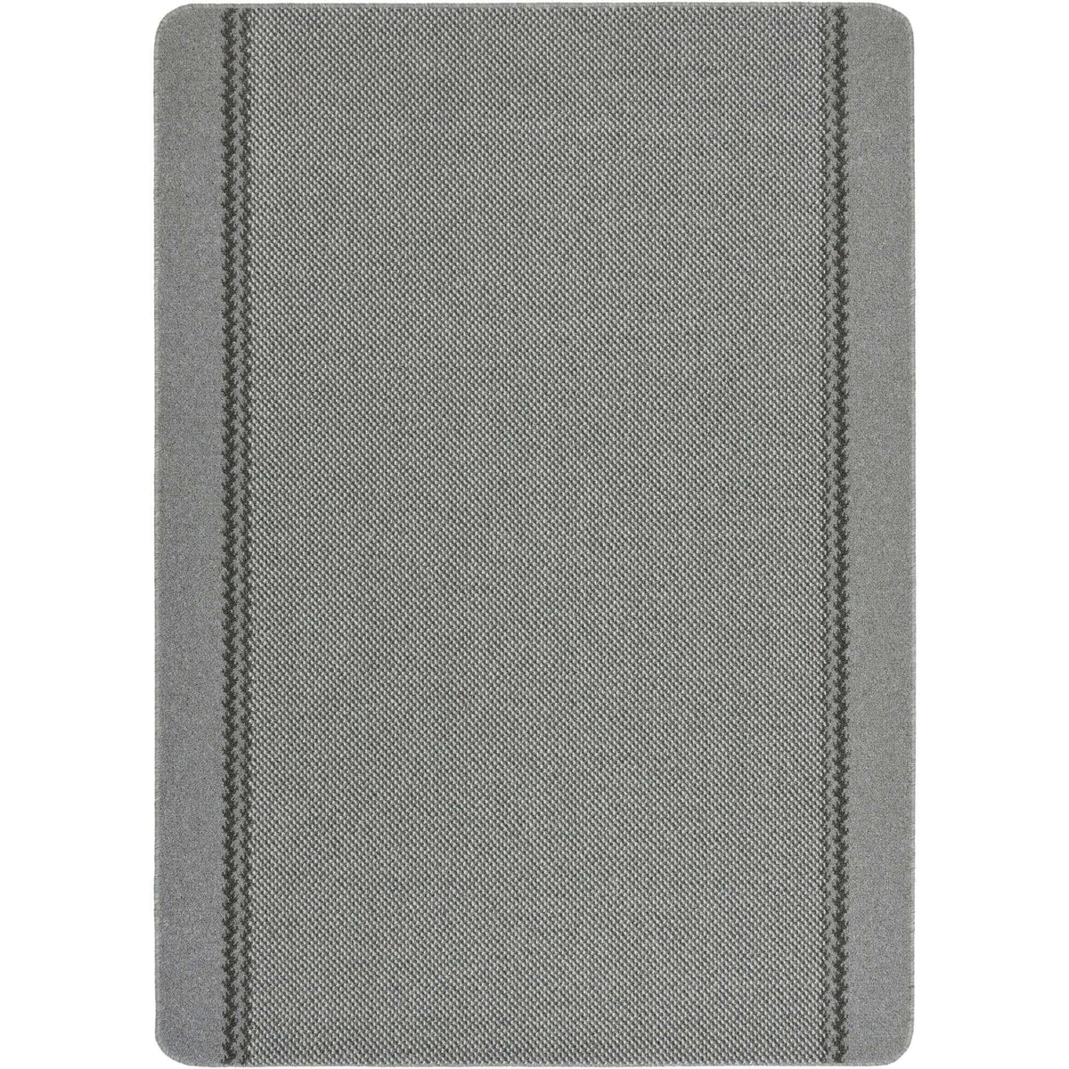 Washable Designer Bordered Grey Rug – 116G