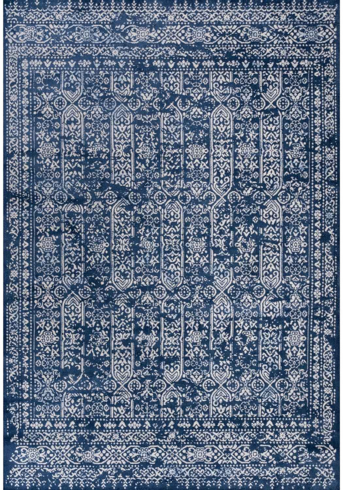 Montana Blue Rug – 3716Bl shown in an illustrative room