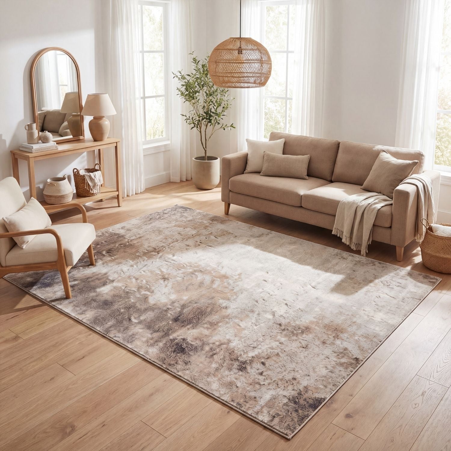 Montana Abstract Brown Rug