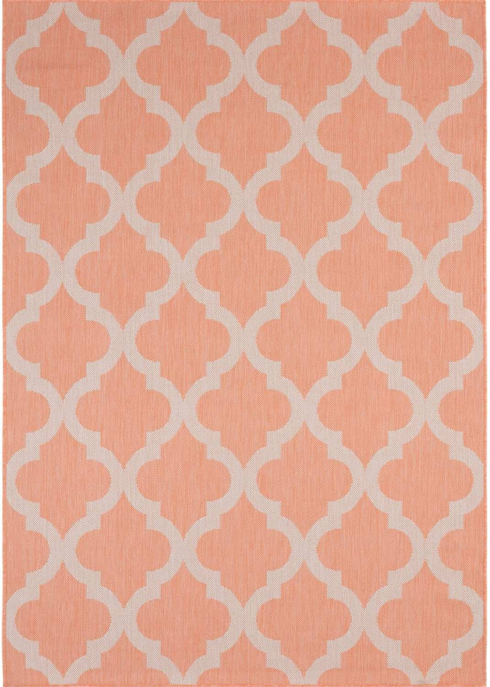 Ecology Outdoor Rug Orange – 400OR shown in an illustrative room