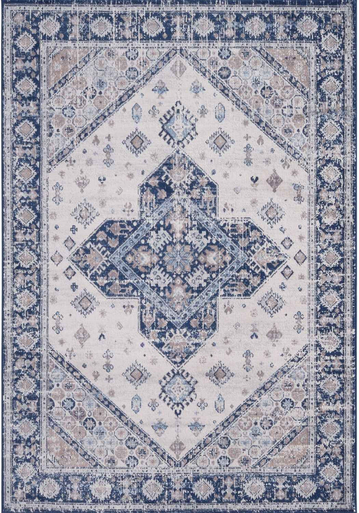 Montana Vintage Navy Rugs – 4010 shown in an illustrative room