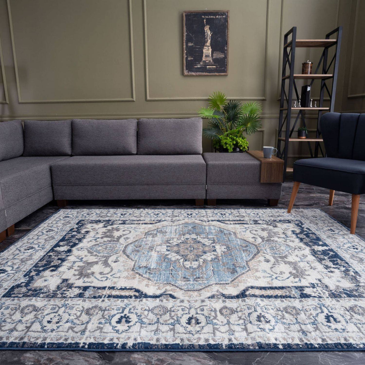 Montana Vintage Navy Rugs – 4040