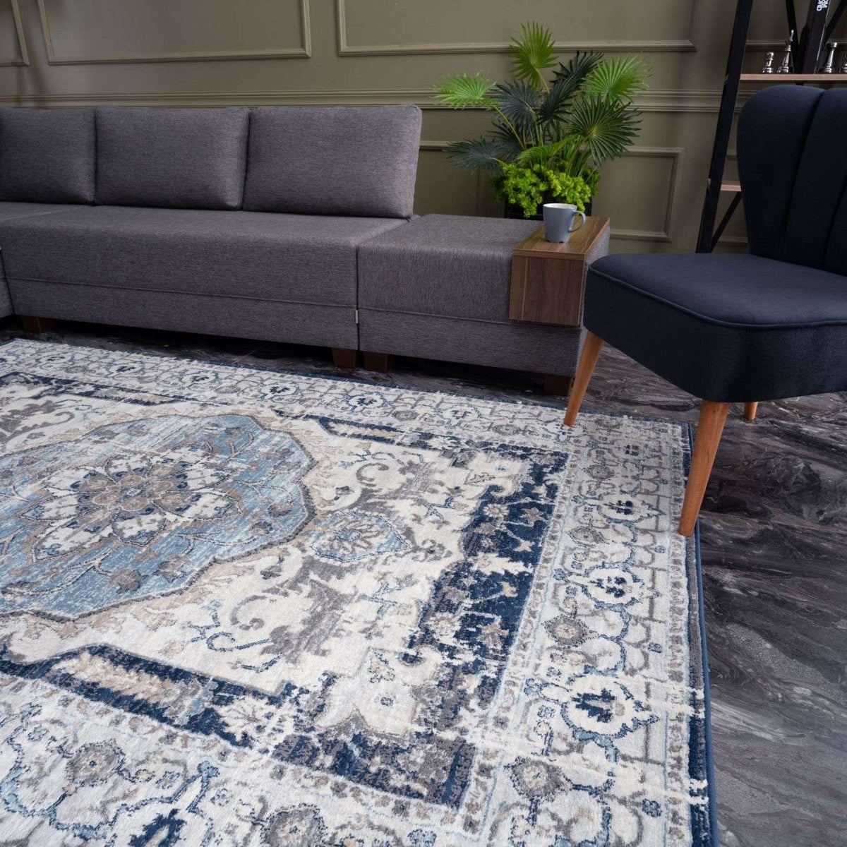 Montana Vintage Navy Rugs – 4040