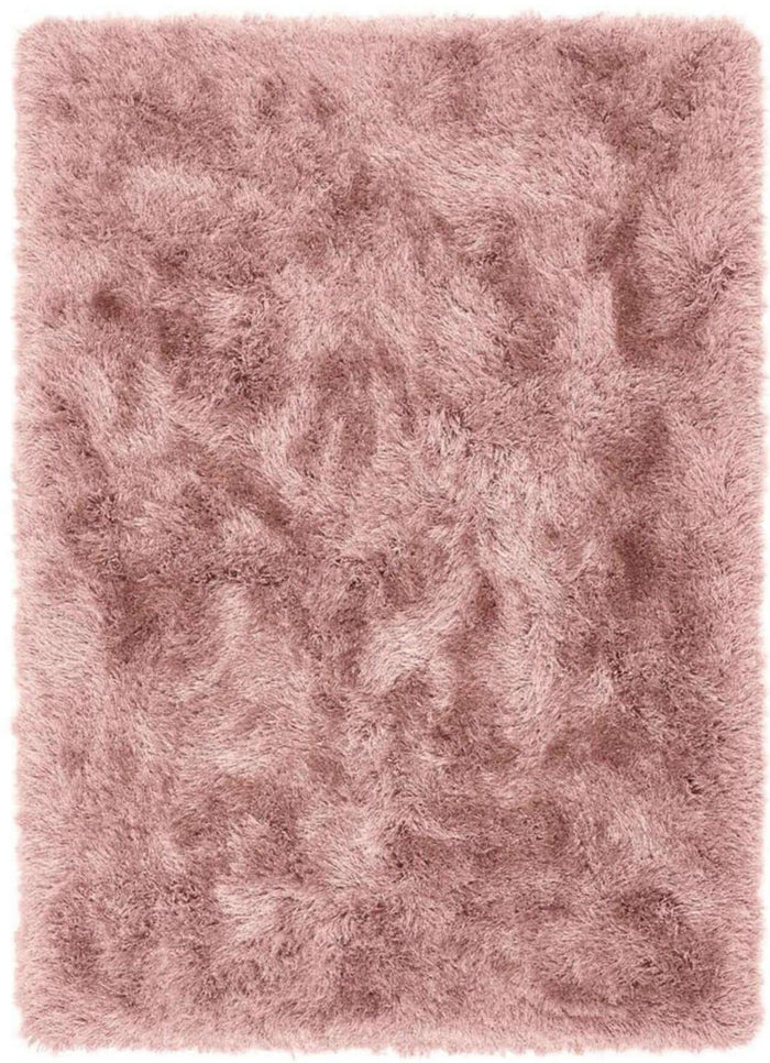 Extravagance Rose Shaggy Rug shown in an illustrative room