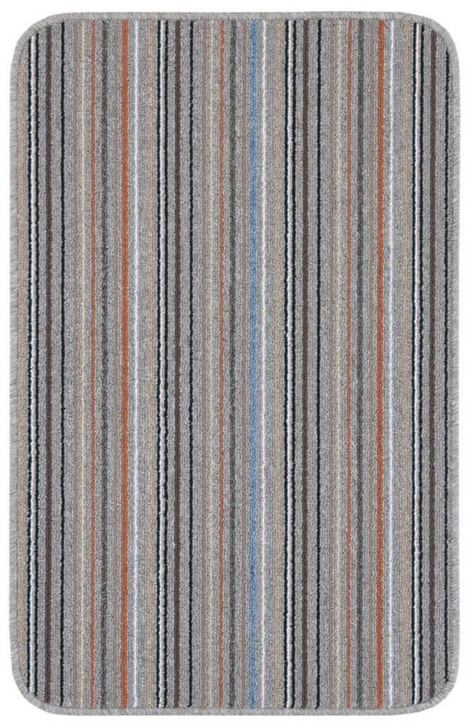 Stockholm Grey Washable Mat shown in an illustrative room