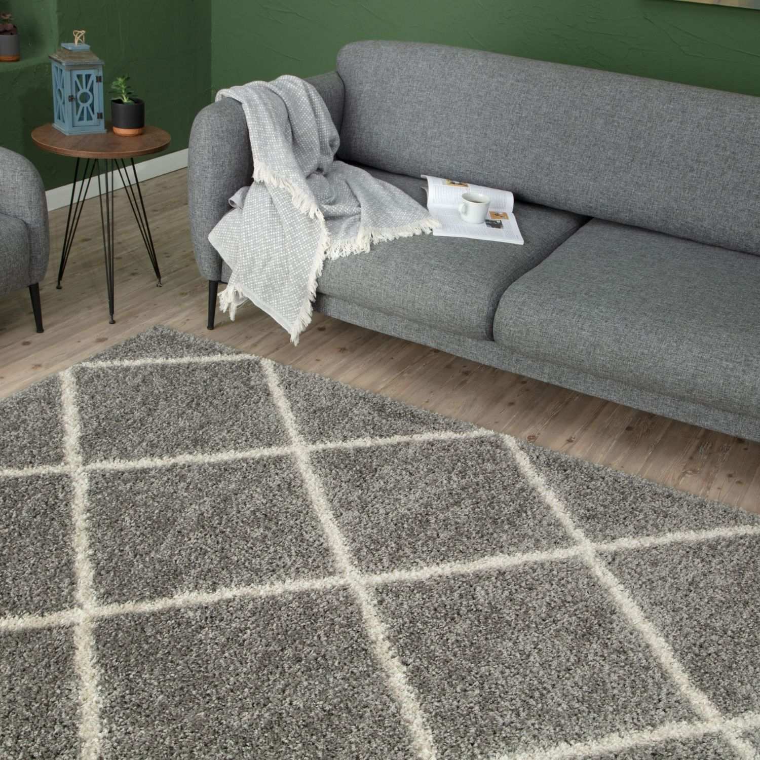 Moroccan Grey Shaggy Rug – 510