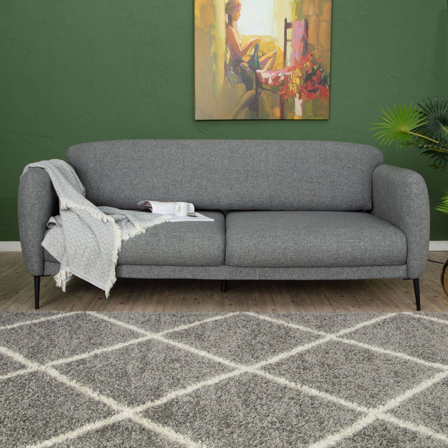 Moroccan Grey Shaggy Rug – 510