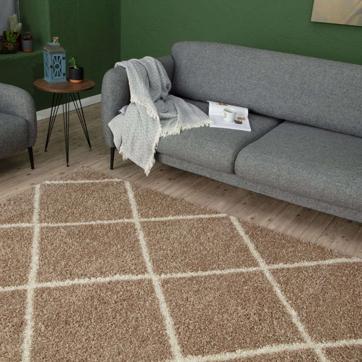 Moroccan Beige Shaggy Rug – 520