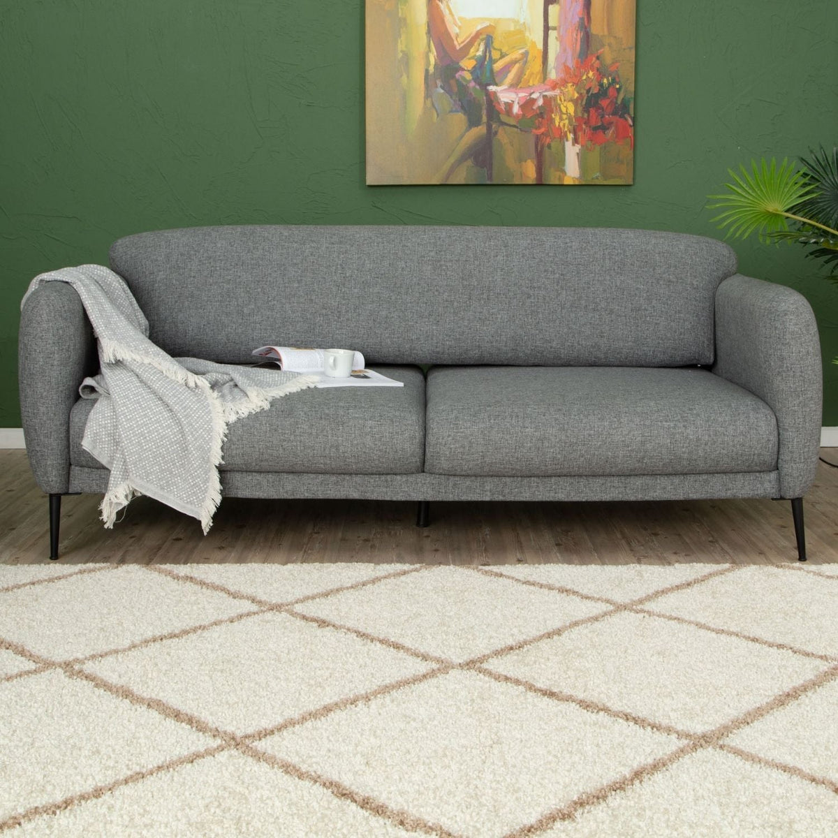 Moroccan Ivory Shaggy Rug – 530