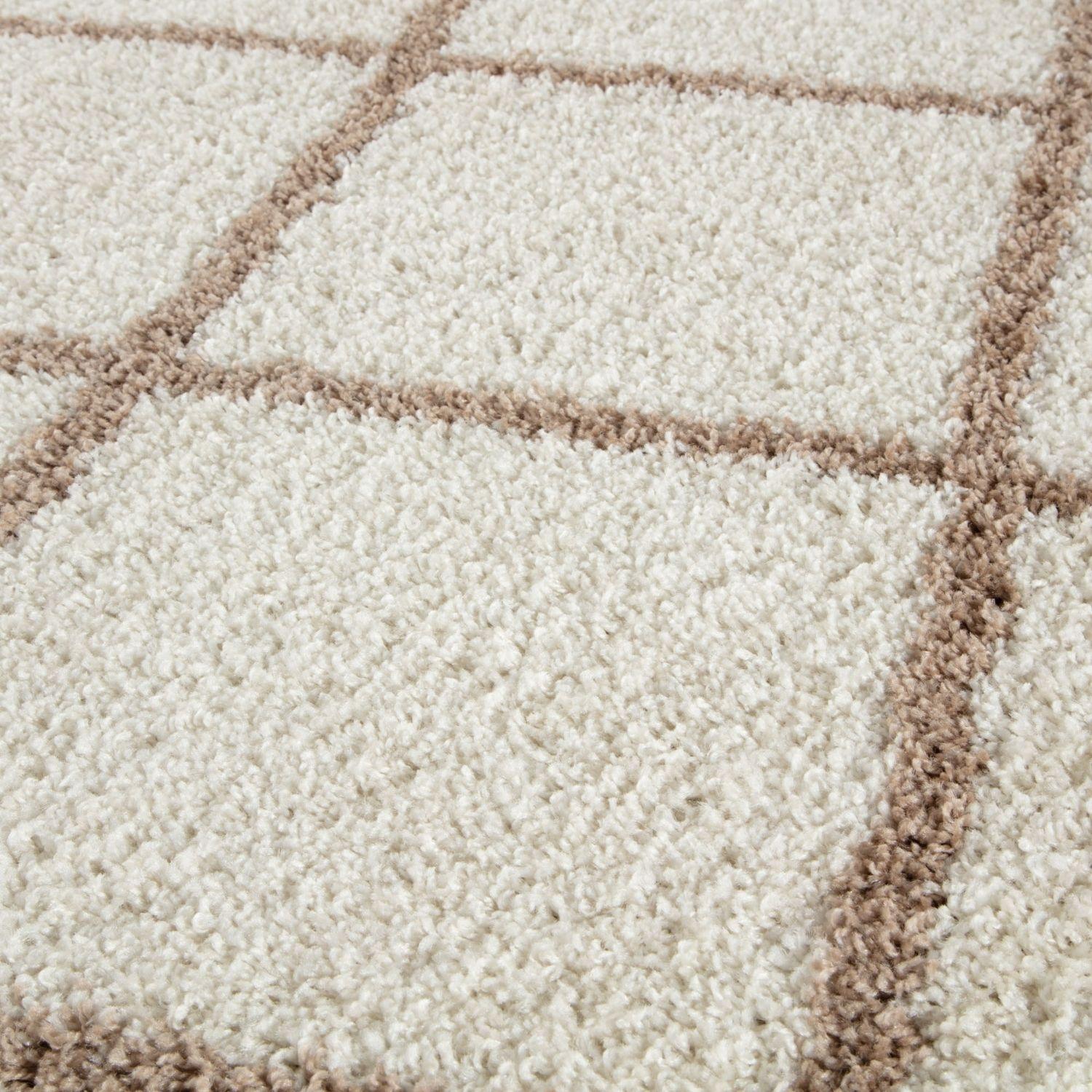 Moroccan Ivory Shaggy Rug – 530