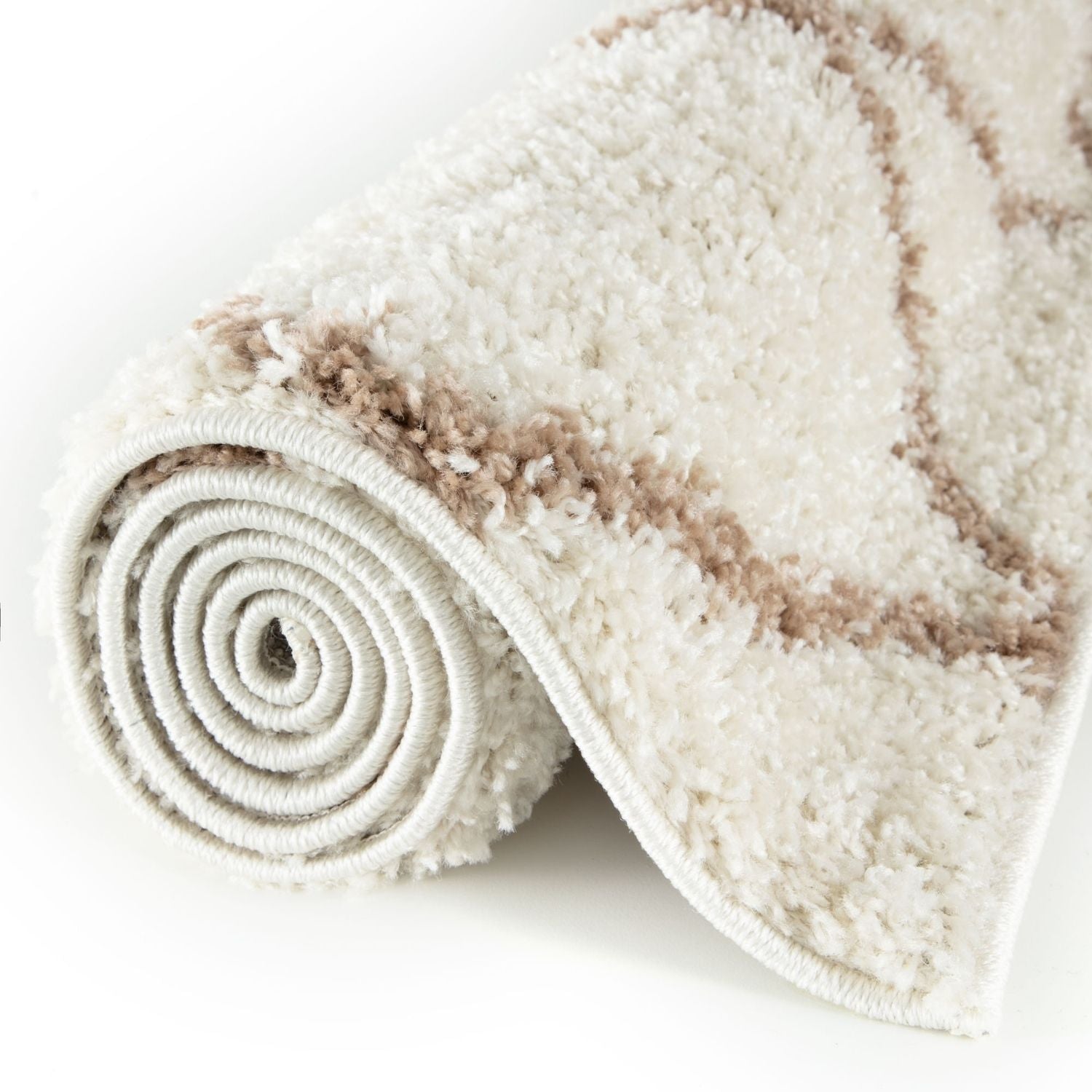Moroccan Ivory Shaggy Rug – 530