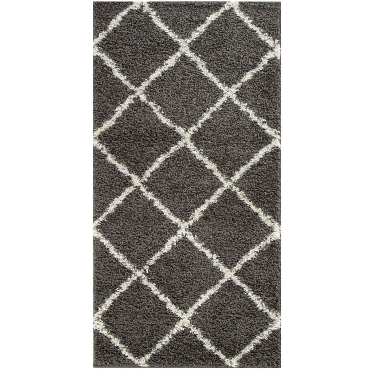 Moroccan Dark Grey Shaggy Rug – 540