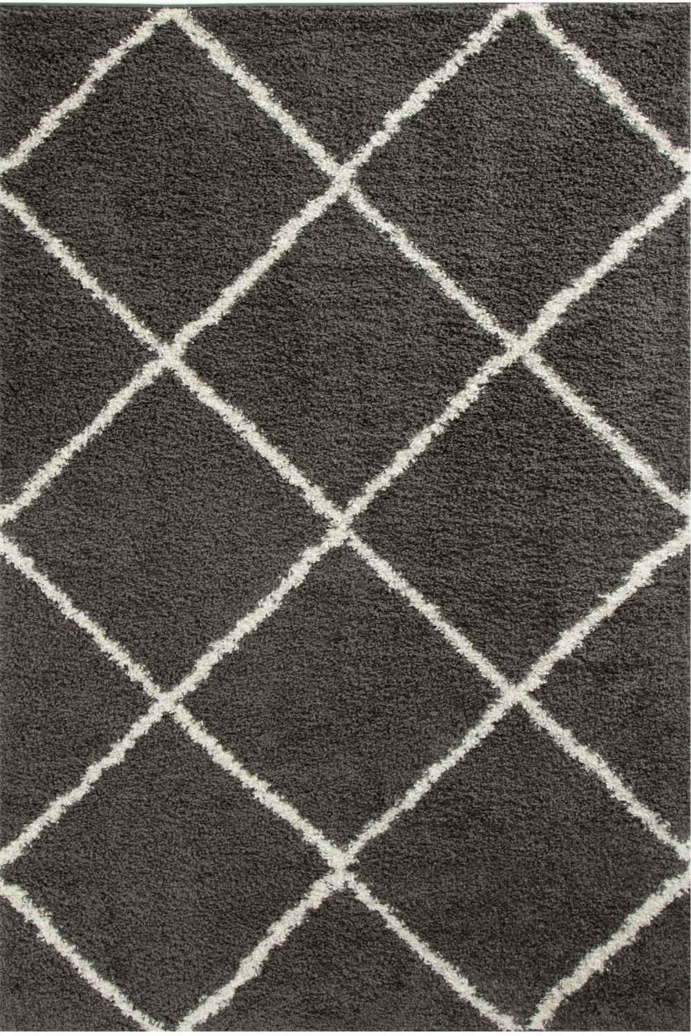 Moroccan Dark Grey Shaggy Rug – 540