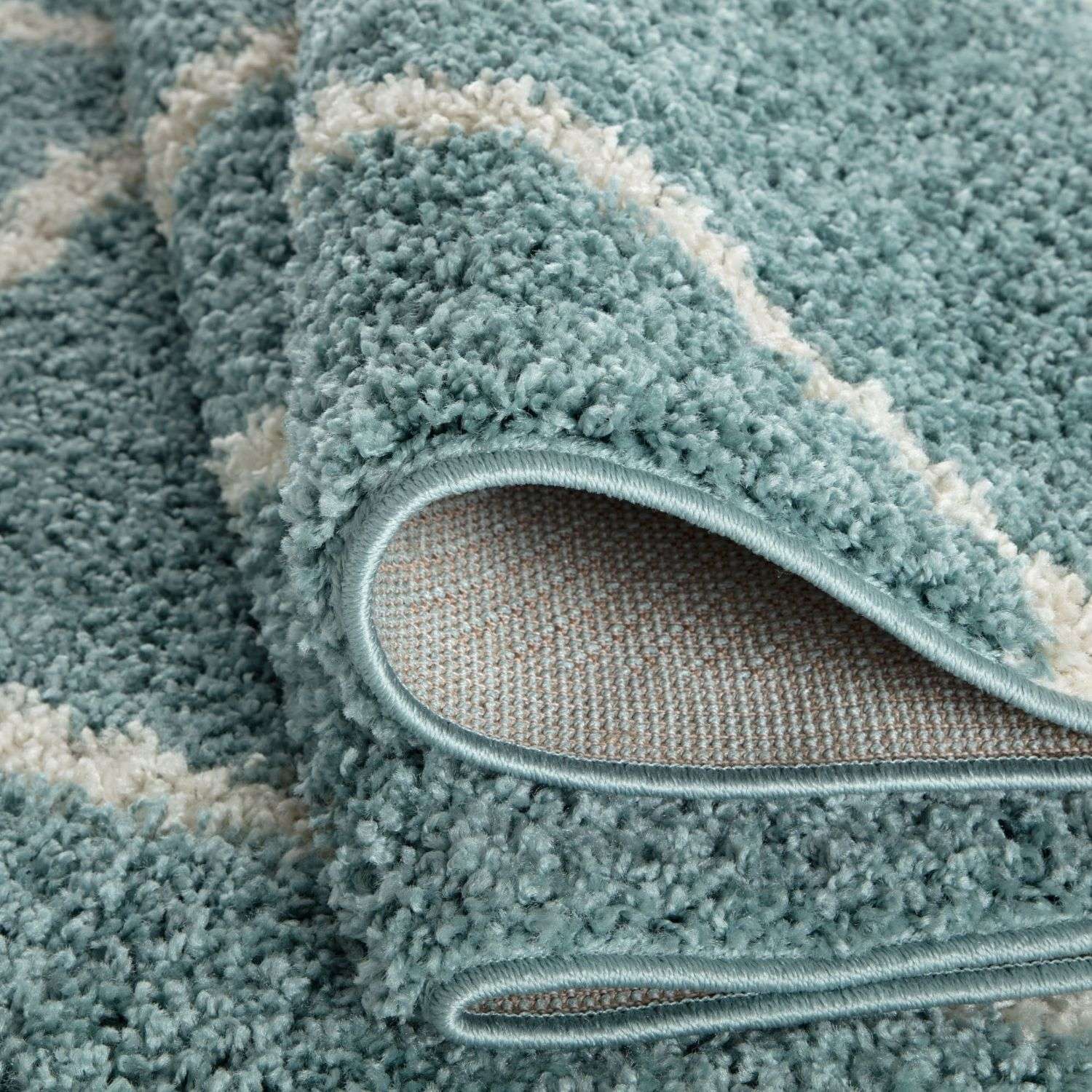 Moroccan Duck Egg Blue Shaggy Rug – 550