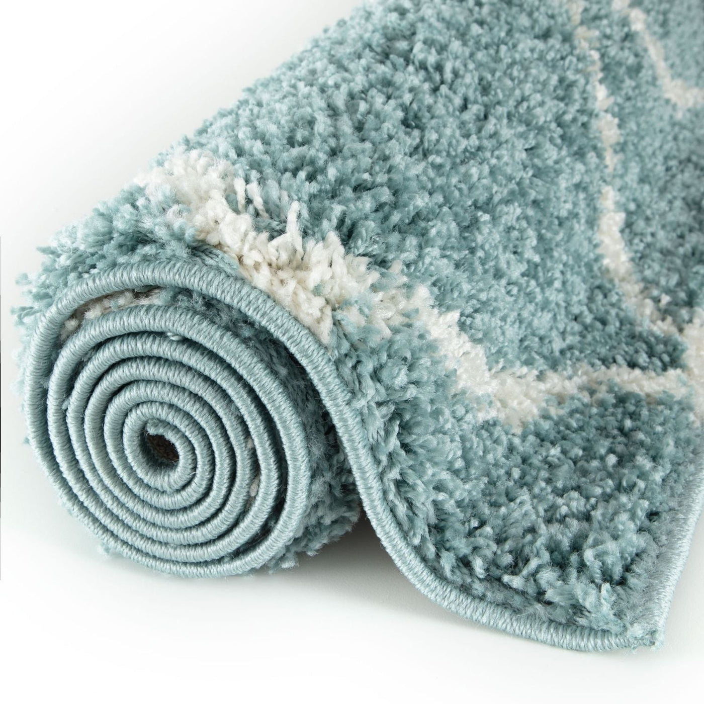 Moroccan Duck Egg Blue Shaggy Rug – 550