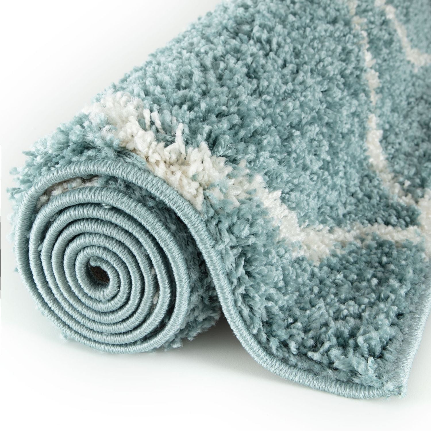 Moroccan Duck Egg Blue Shaggy Rug – 550