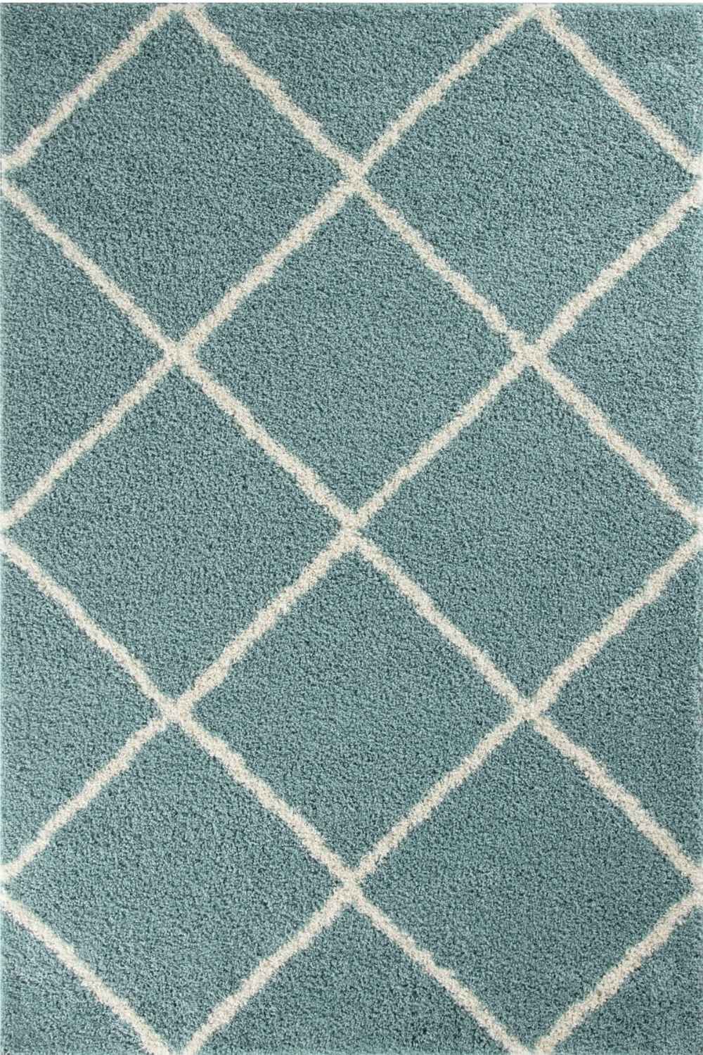 Moroccan Duck Egg Blue Shaggy Rug – 550