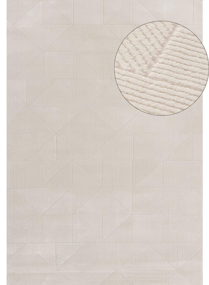 Carmel Cream Rug Abstract – 6000 shown in an illustrative room