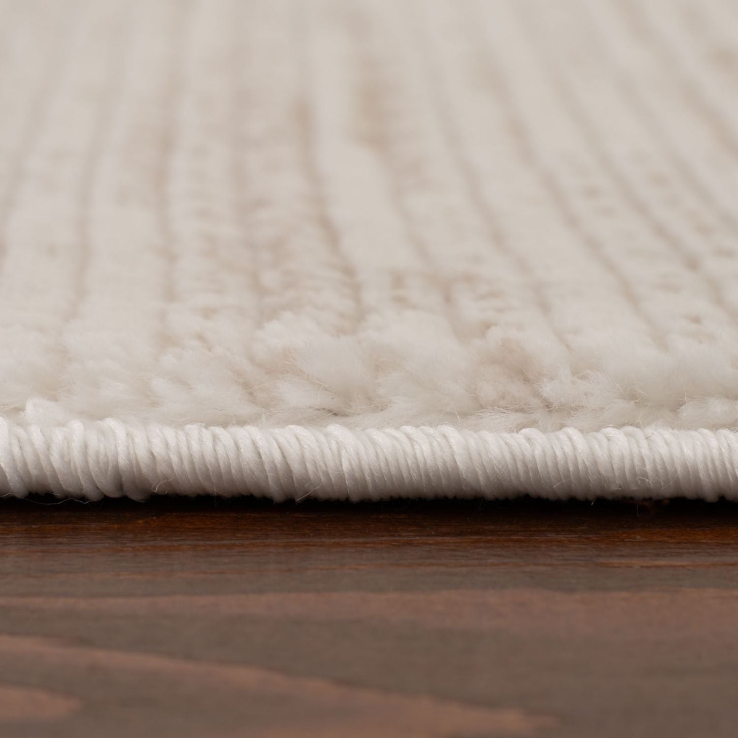 Carmel Cream-Beige Striped Rug – 6010