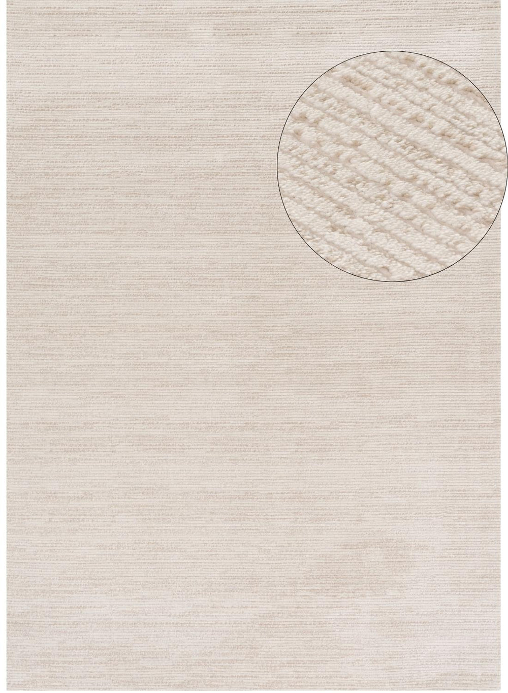 Carmel Cream-Beige Striped Rug – 6010