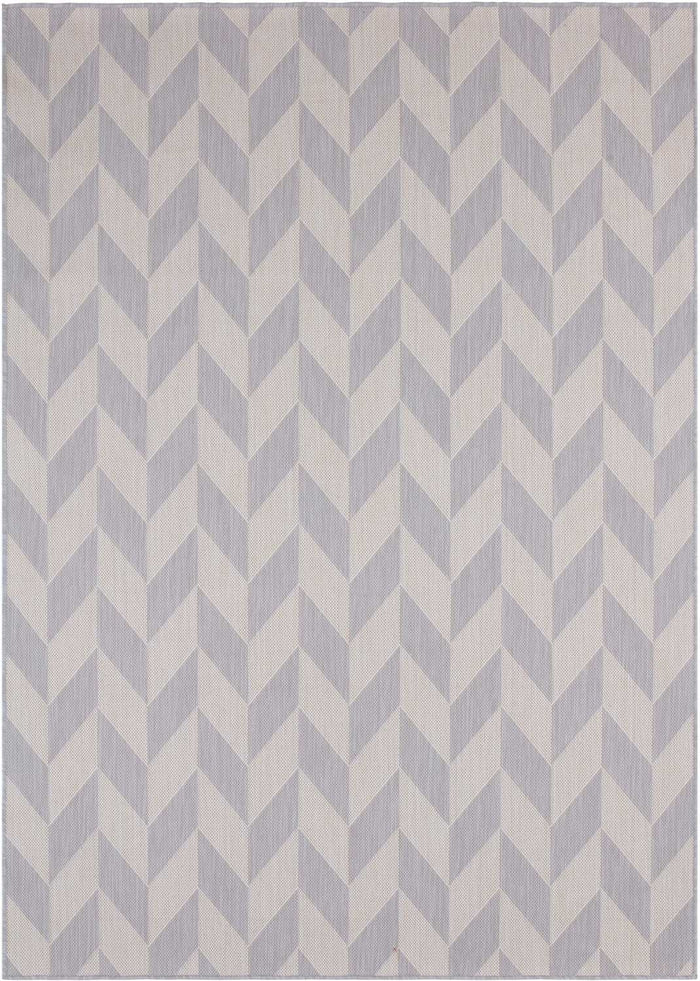 Ecology Outdoor Rug Grey – 600G shown in an illustrative room