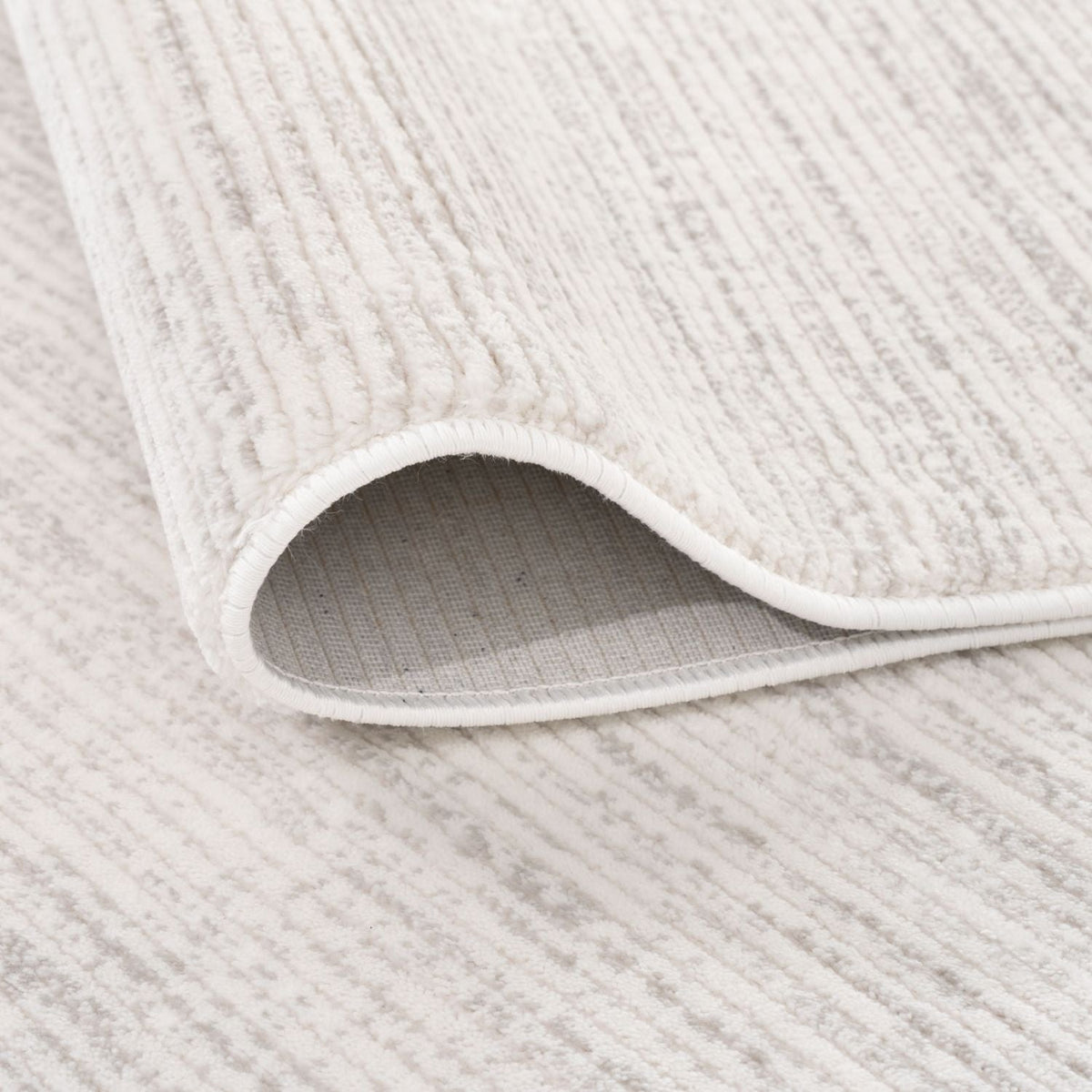 Carmel Cream-Grey Striped Rug – 6010