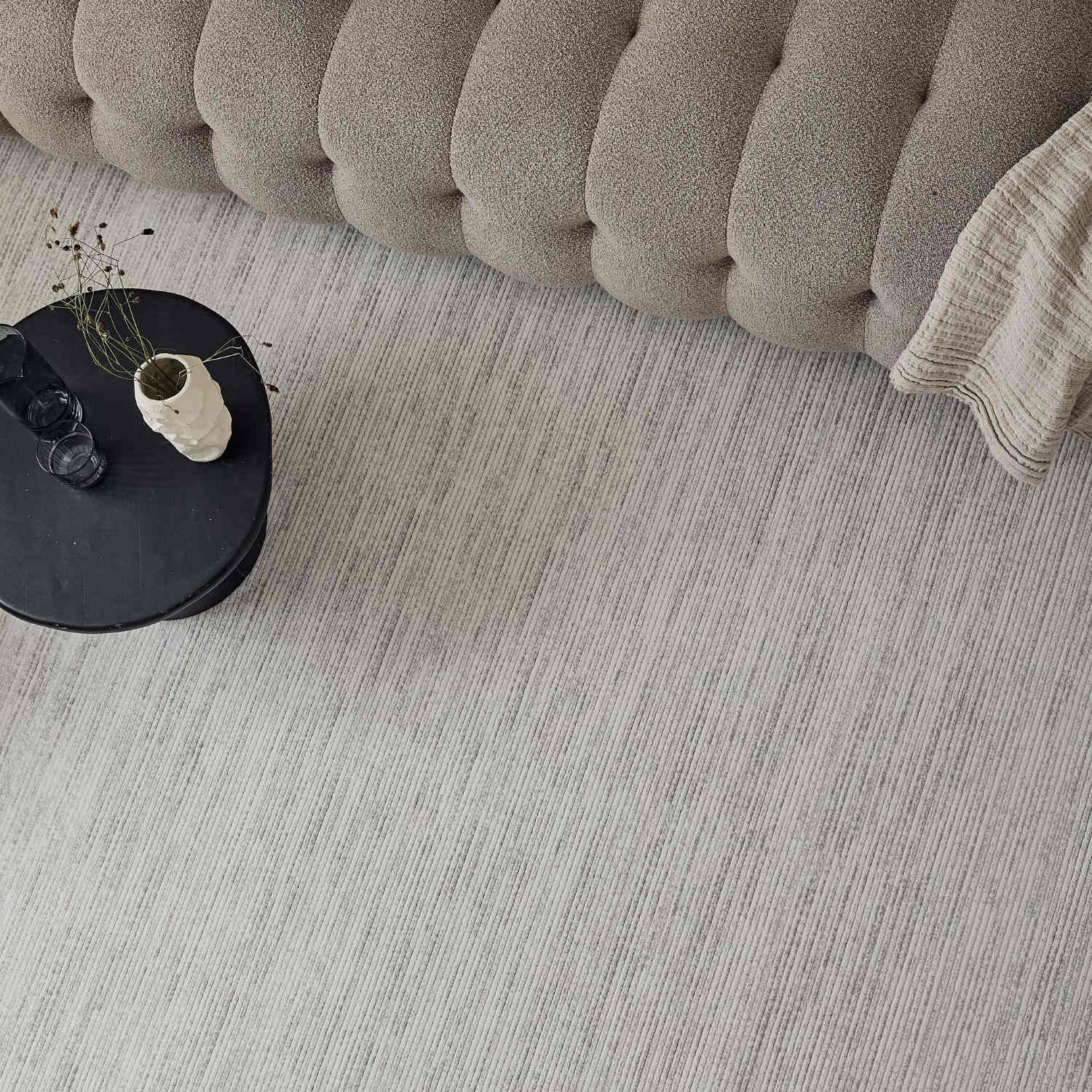 Carmel Cream-Grey Striped Rug – 6010