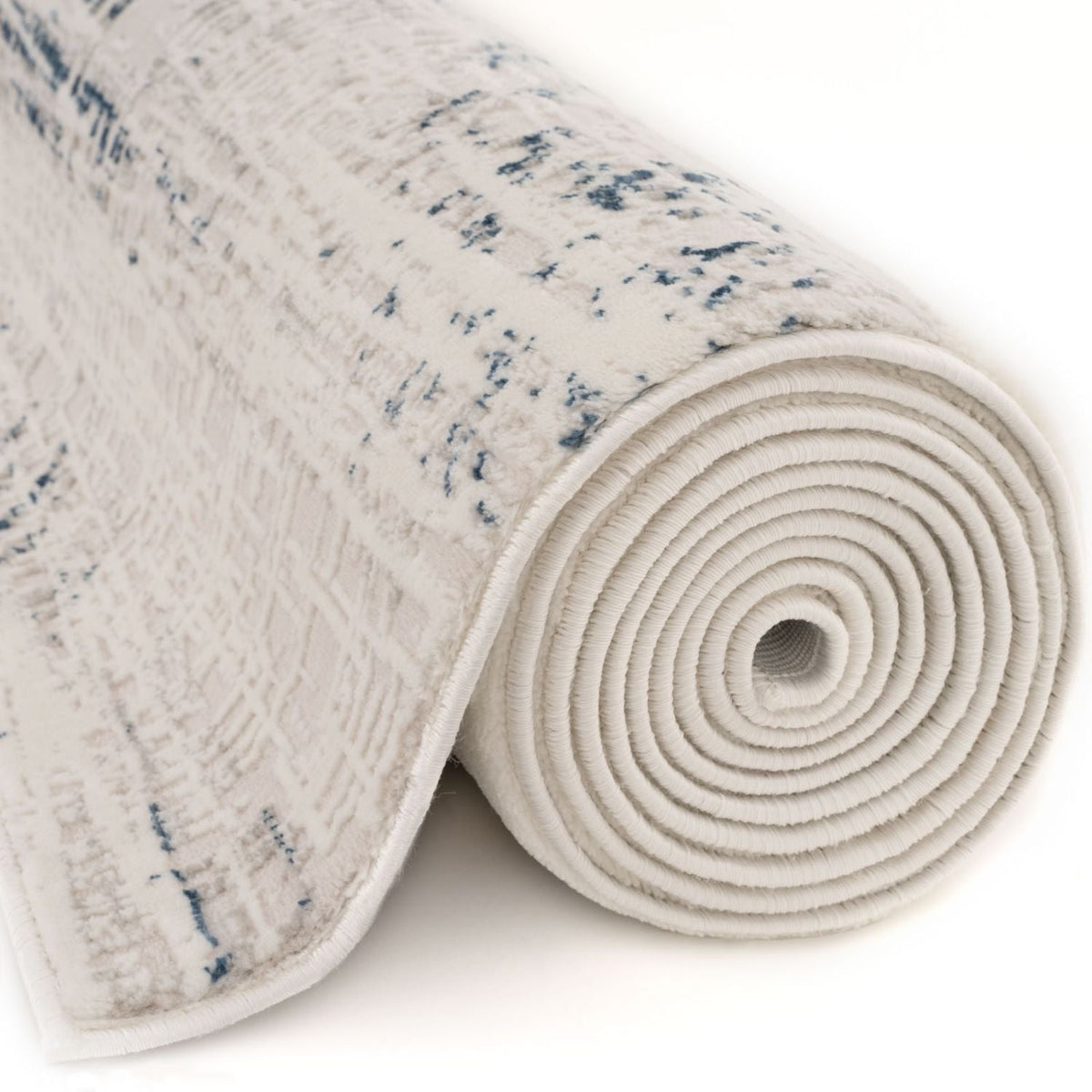 Carmel Cream-Blue Abstract Rug – 6030
